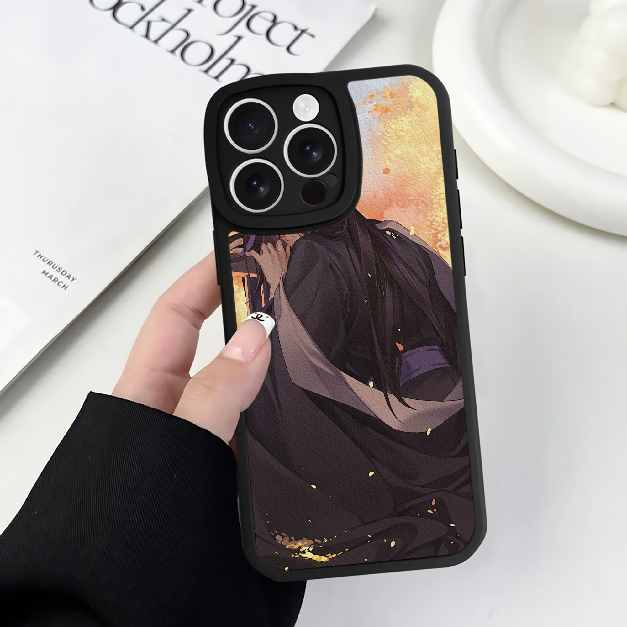 （画像用） 刀剣乱舞 Touken Ranbu 【iPhone 16シリーズ対応】シリコンスマホケース（レザー調） 材質：シリコン